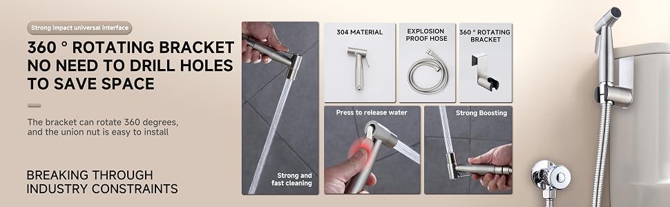 360°ROTATING BRACKETNO NEED TO DRILL HOLESTO SAVE SPACE