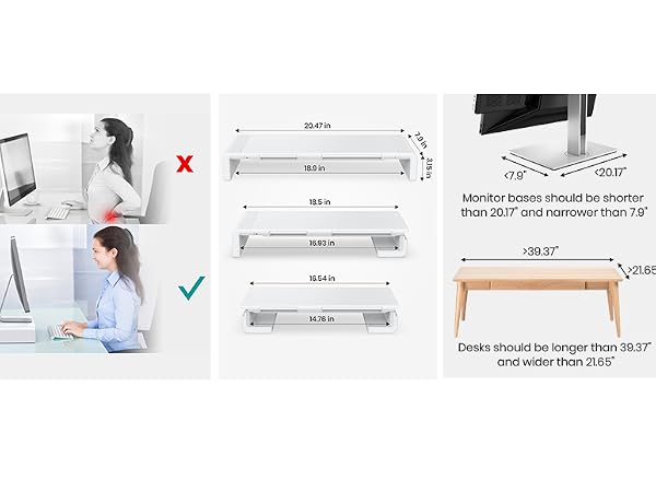 Ergonomic Monitor Riser for Desk