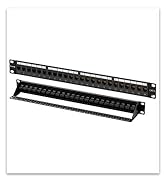 FGB 1U 24 port patch panel and cat6 rj45 keystone coupler 19&amp;amp;#34; rackmount or wall mount patch panel