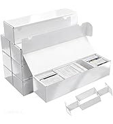 Upgraded Card Storage Box with Removable 5-Compartment,8-Pack Laminated Trading Card Storage Box,...