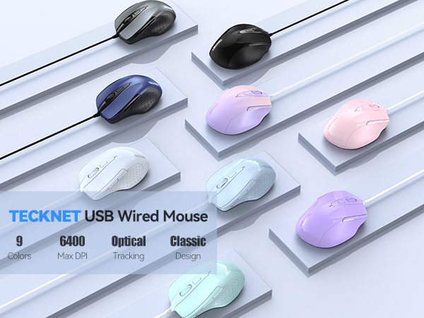 TECKNET USB wired mouse