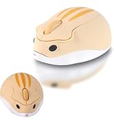 elec Space Cute Animal Hamster Shape Wireless Mouse - Silent, 3-Button Design for Laptop & PC; In...