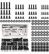 132PCS Universal TV Mounting Hardware Screw Kit Set, M4 M5 M6 M8 Black Screws and Washers Spacers...