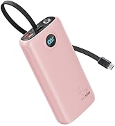 Portable Charger, 45W 20000mAh Power Bank with in/Out Fast Charging USB C Cable, 3W Flashlight, L...