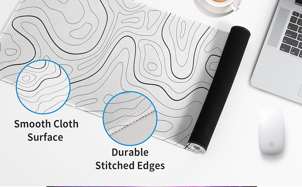 smooth cloth surface stitched edge