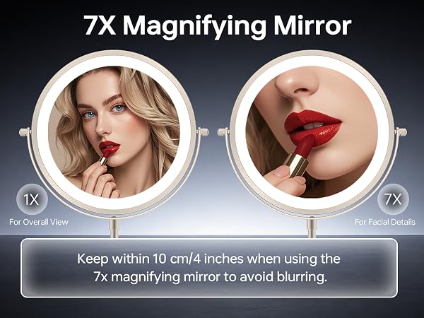 Height Adjustable Makeup Mirror