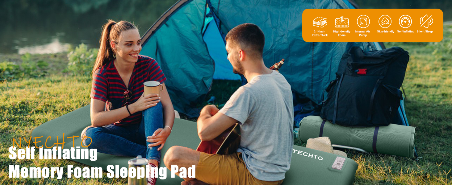 self inflating sleeping pad for camping