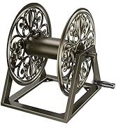 GOFORWILD Garden Wall/Floor Mount Hose Reel, Decorative Hose Reel, Holds 200-Feet of 5/8-Inch Hose