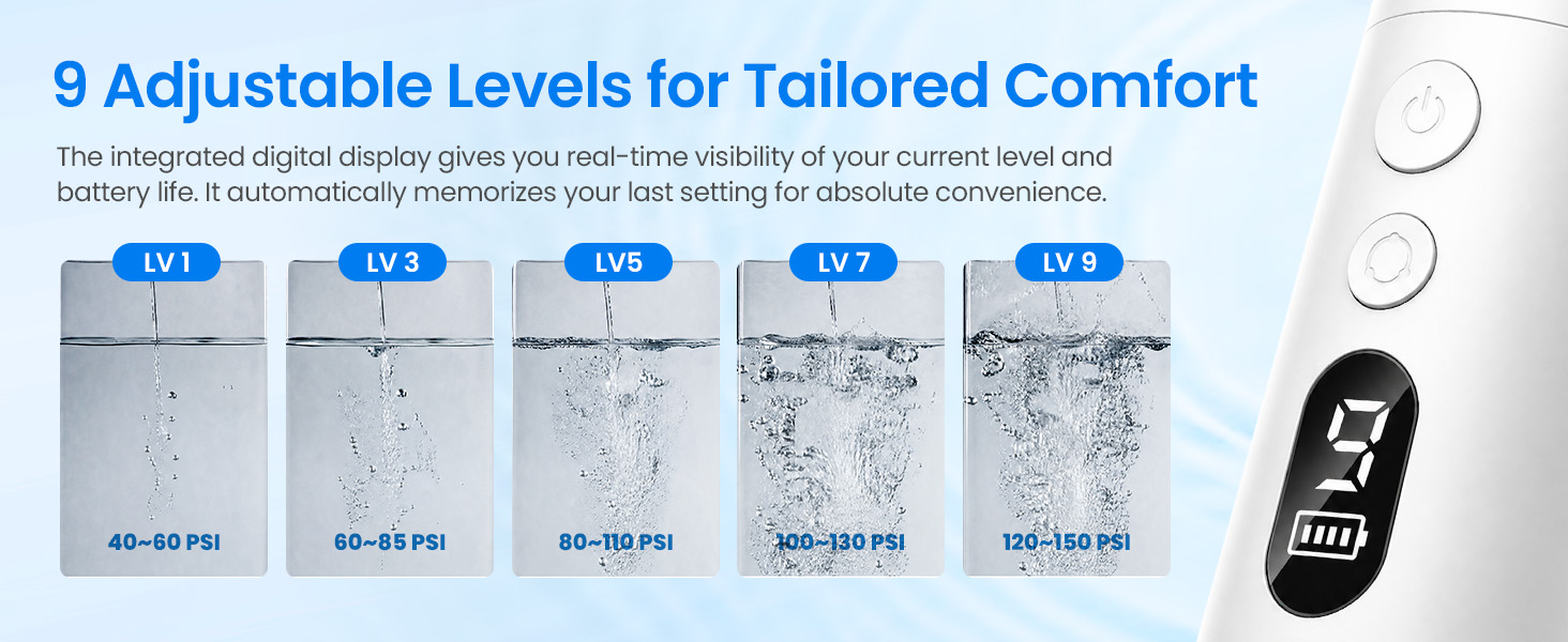 9 Adjustable Levels for Tailored Comfort