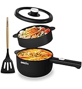 Dezin Electric Cooker, 2L Non-Stick Sauté Pan, Rapid Noodles Cooker, Mini Pot for Steak, Egg, Fri...