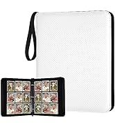 GERMUN 9 Pocket Card Binder, Premium Zip Trading Card Binder, 720 Double Sided Pocket PU Card Col...