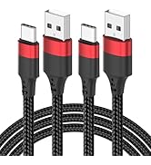 USB to USB C Cable 3ft, 2 Pack USB A to USBC Cable, Braided Type C Charger Cord 3A Fast Charging ...