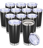 20oz Tumbler Bulk Stainless Steel Tumbler Cup with Lid Vacuum Insulated Double Wall Travel Mug, D...