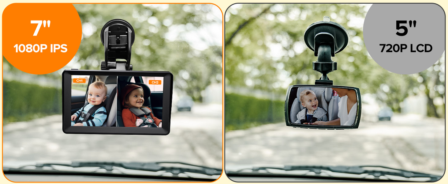 7 inch baby car camera