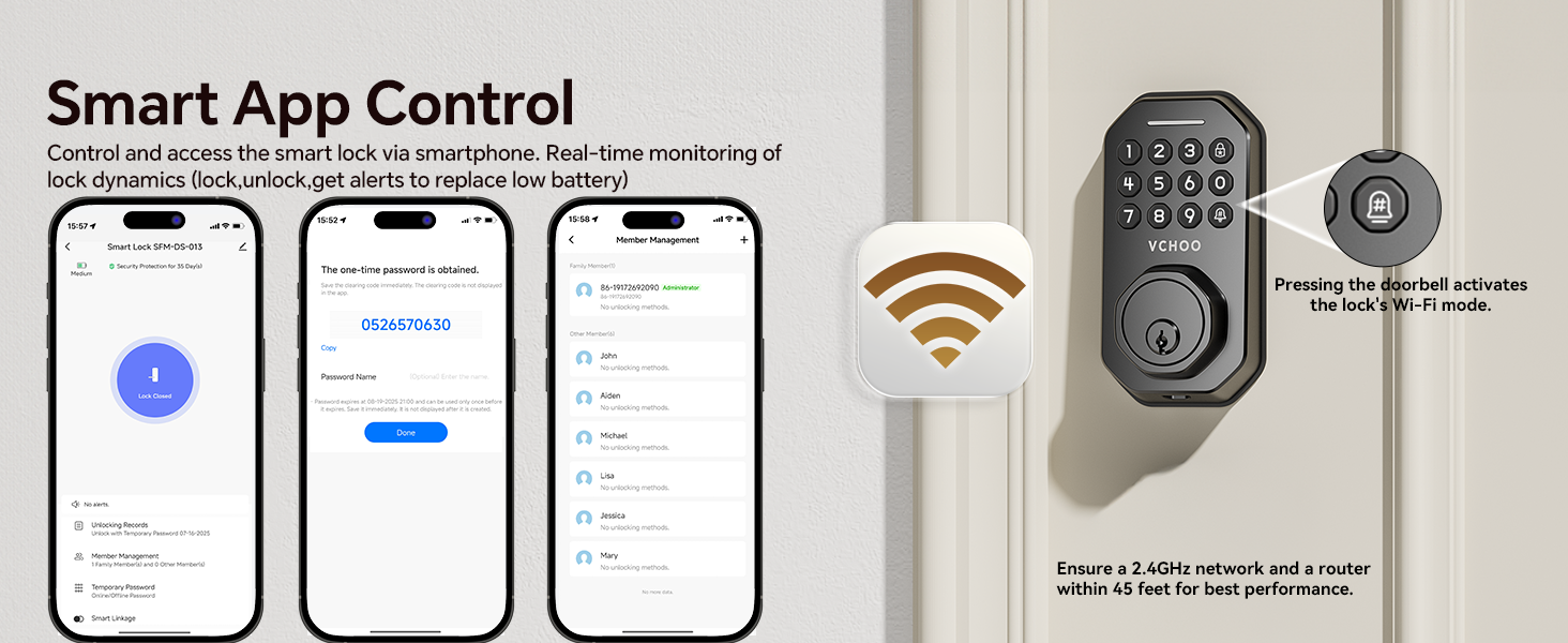 VCHOO Keyless Entry Door Lock