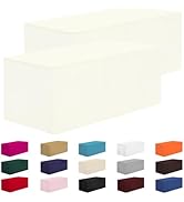 CXPSINC 2 Pack Fitted Table Clothes-48 x 24 Inch Rectangle Tablecloths for 4 Foot Tables, Washabl...