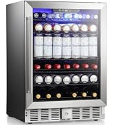 Antarctic Star 166 Can Beverage Refrigerator Cooler, 5.1 Cu.Ft Mini Fridge with Safety Lock, Beve...