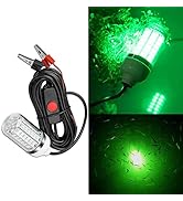 Underwater Fishing LED Light 15w,12v,Green Light IP68 Waterproof Lamp 360 Degree All-Round Underw...