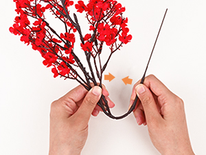 fake red flowers