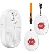 ChunHee Wireless Caregiver Pager Call Button Nurse Alert System Call Bell for Home/Elderly/Patien...