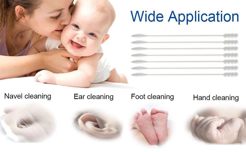 Baby Cotton Swabs, Paper Sticks Cotton Buds for Baby