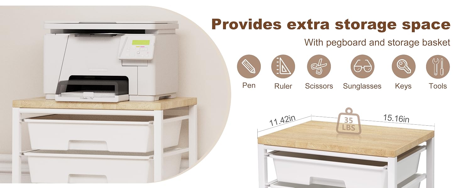 rolling cart with drawers