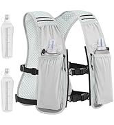 NOOLA Running Vest for Women Men, Lightweight Hydration Vest with Dual 500ML Soft Flasks, Water B...