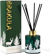 Christmas Reed Diffuser Set, Fireside Juniper &amp; Balsam Scented,8 Diffuser Sticks with Christmas B...