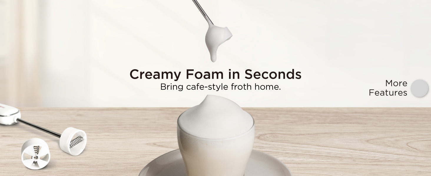 Kitchen Mama milk frothers coffee frother handheld hand frother hand mixer electric whisk