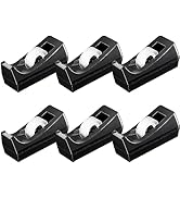 MJUNM Transparent Tape with Tape Dispenser 6 Pack Desktop Tape Dispenser Tape Roll Dispenser Non ...