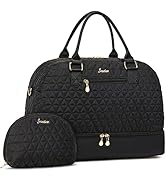 Scothen Travel Duffle Bag,Weekender Bag for Women with Toiletry Bag,Carry on Overnight Bag with L...