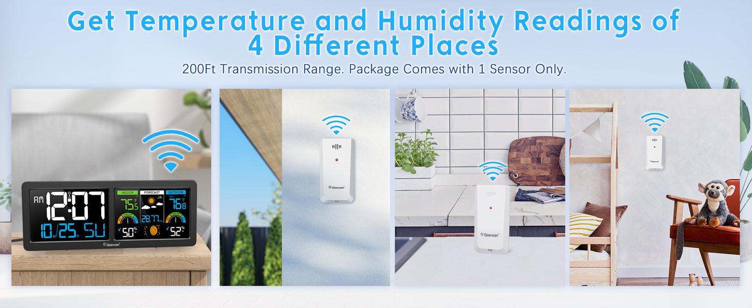 weather station with remote sensor
