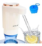 Dual Pump Water Dispenser for 5 Gallon Bottle, Electric Water Bottle Pump with Water Jug Cap, Pow...