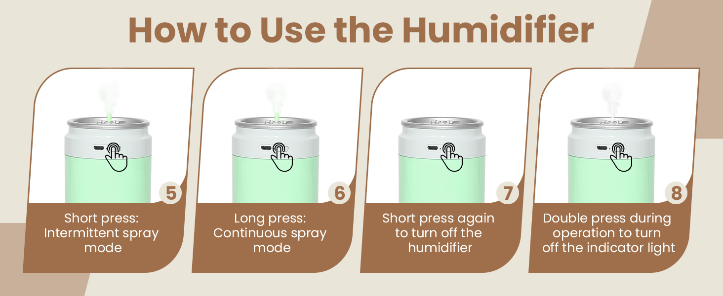 Portable small humidifier