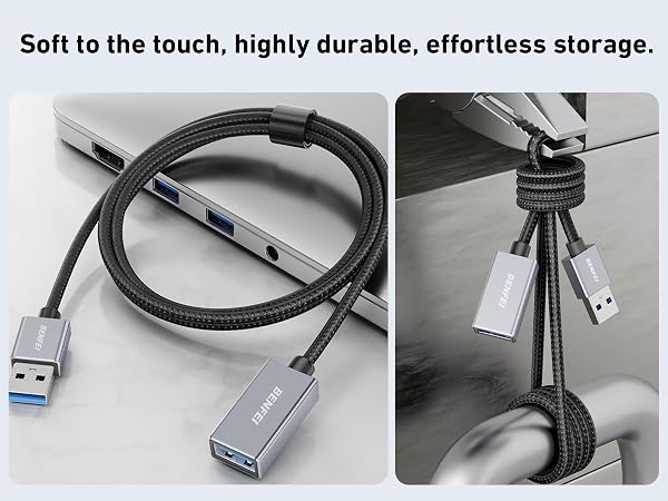 BENFEI USB 3.0 Extension Cable, Nylon Braided