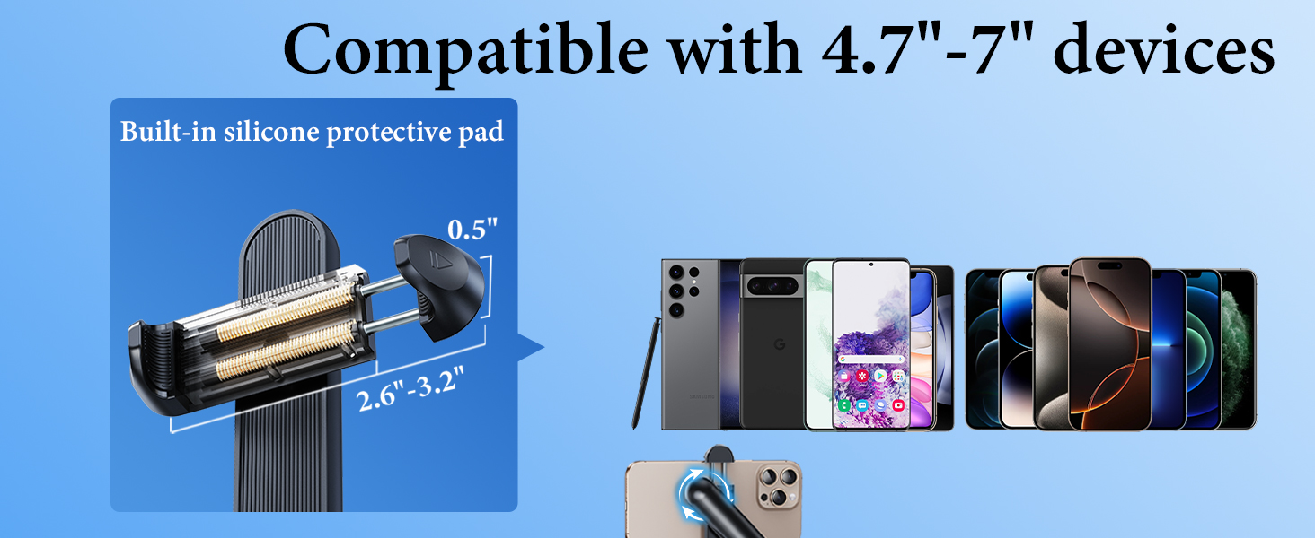 phone mount for iPhone and all 4.7-7in cell phone