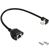 SinLoon RJ45 Ethernet Adapter Cable 90 Angle Right Male to Famale Ethernet Switch Adapter Cable f...