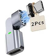 A20X 240W 180 Degree USB C Magnetic Adapter,11PIN USB C 90 Degree Right Angle Magnetic Adapter 48...