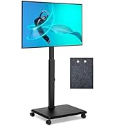 La Jaco Rolling TV Stand for 32 to 65 70 Inch TVs, Portable TV Cart on Wheels with A Felt Bag, He...
