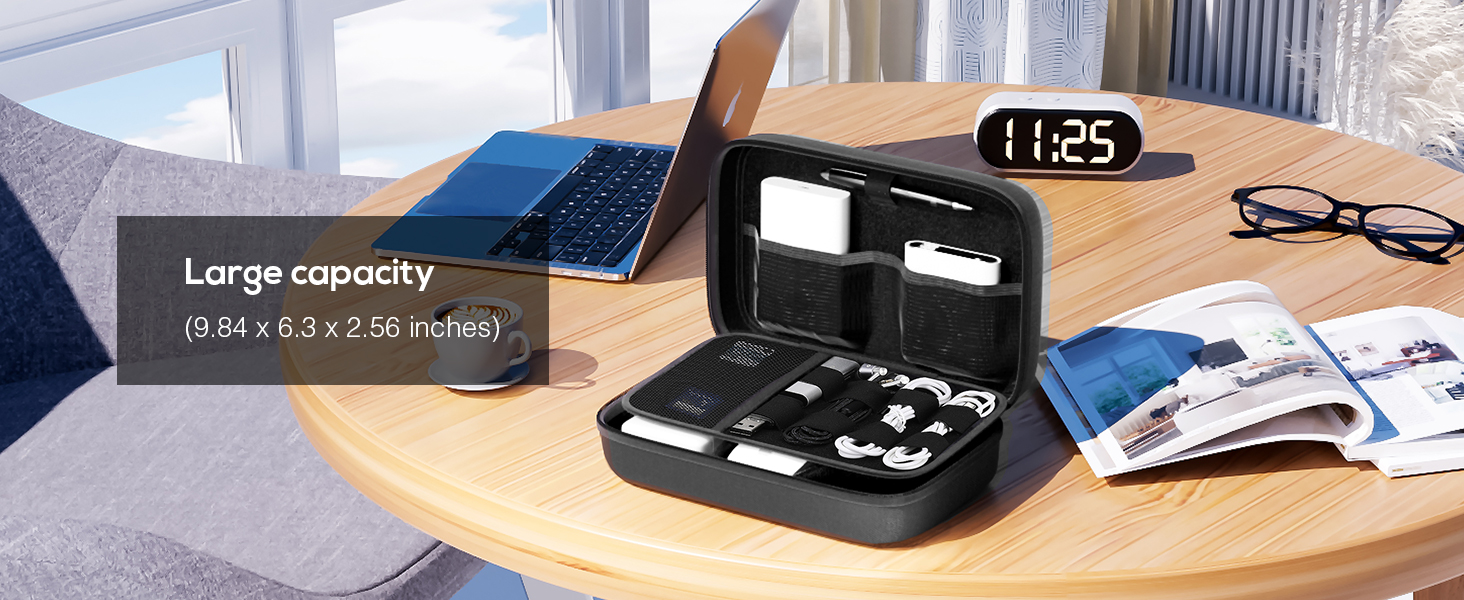 ProCase Hard Travel Electronic Organizer Case
