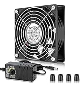 WDERAIR 120mm x 38mm Small Powerful Computer AC 110V 120V 220V 240V Variable Speed Fan for Server...