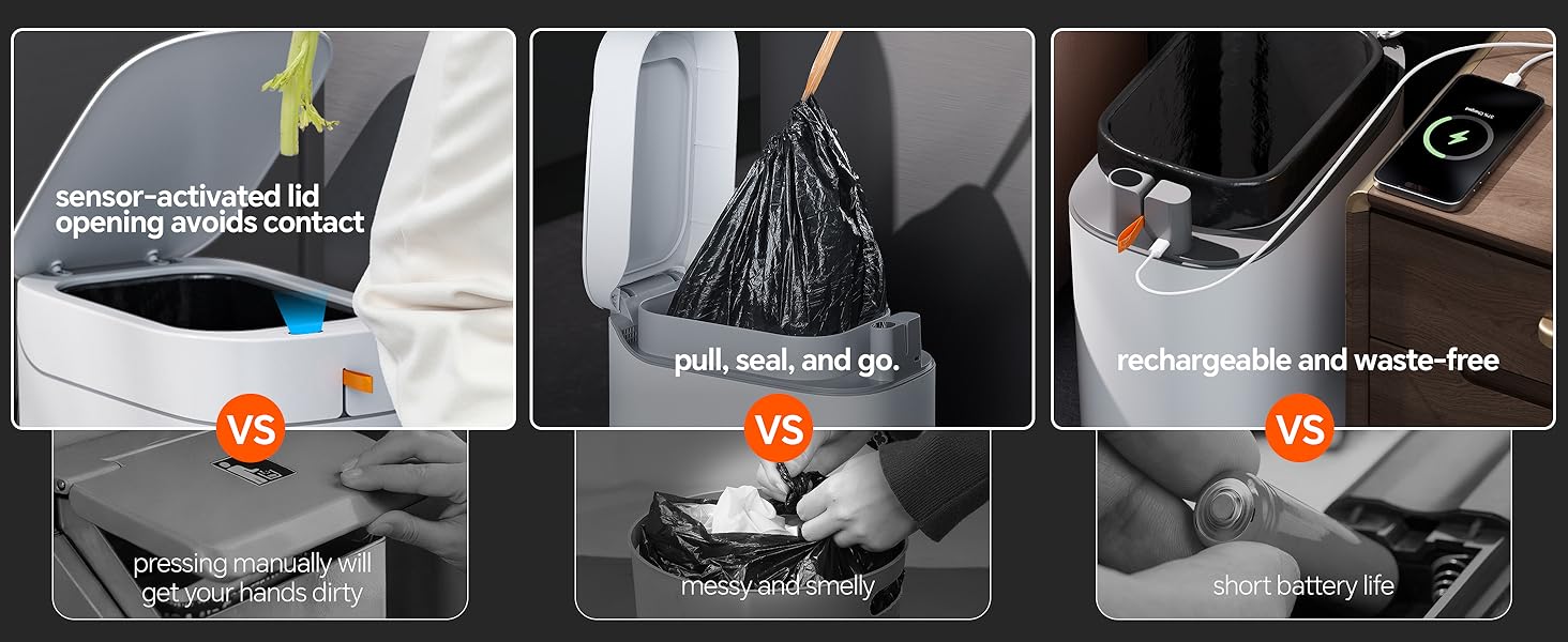 Knee sensor automatically opens cover,Automatic packaging,Cyclic charging