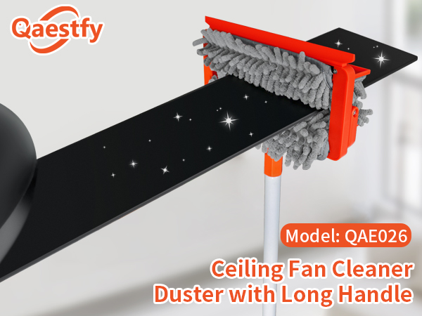 62.5'' / 159cm ceiling fan blade cleaner duster tool with long handle for cleaning without ladder