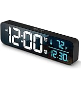 Digital Clock, Clock for Bedroom, Digital Wall Clock, Clocks for Living Room Decor, Desk Clock, T...