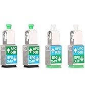 Moocci 2 Pcs SCUPC Male to SCAPC Female Adapter &amp; 2 Pcs SCAPC Male to SCUPC Female Fiber Optic Co...