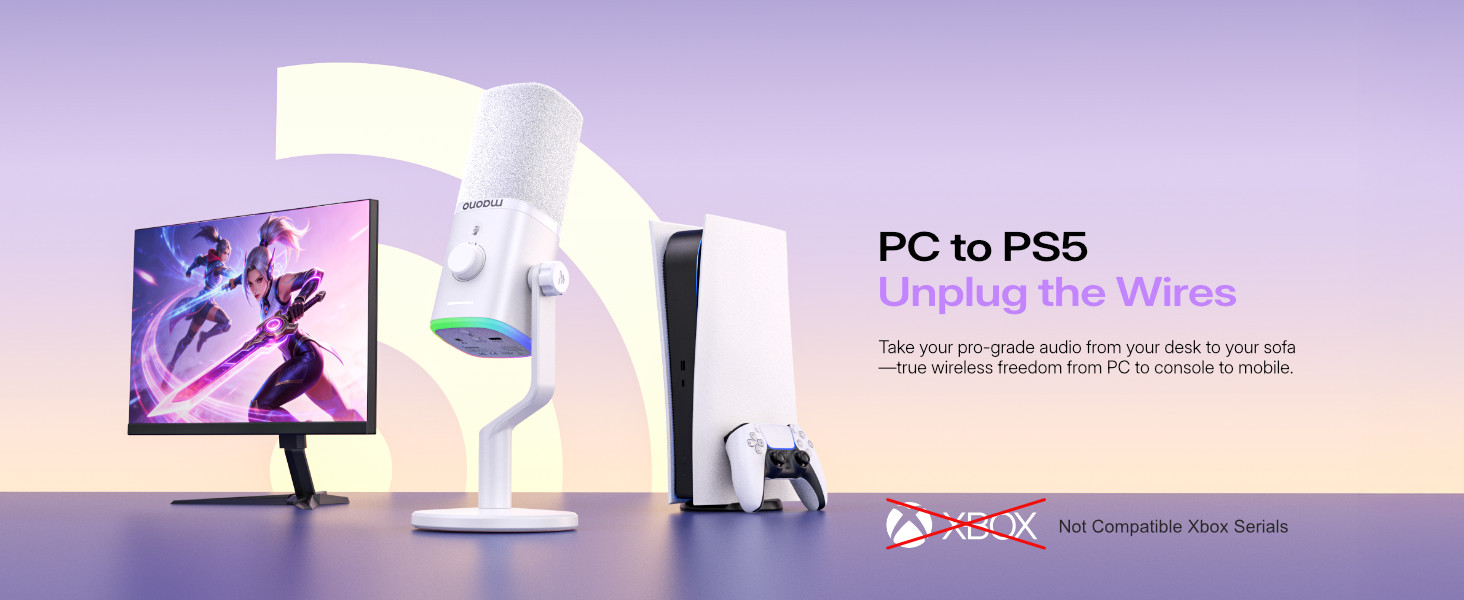 wireless microphone for gaming streaming