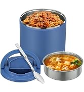 40oz Insulated Food Jar-Say Goodbye to Spills&amp;Cold Meals|QuickLift Airtight Leak-Proof Lid Thermo...