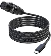 AuxLink XLR to USB C Cable 6ft, USB C to XLR Female Microphone Cable Nylon Braided for iPhone 15,...