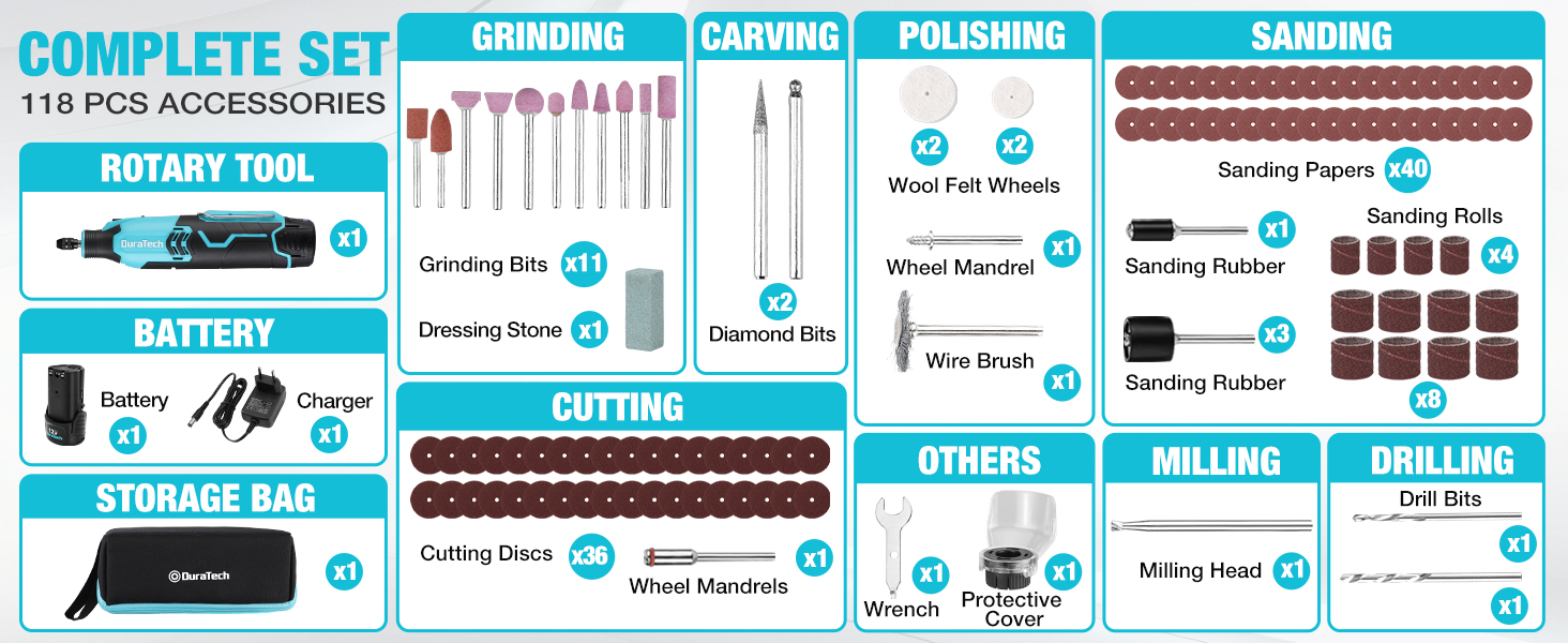 118pcs accessories