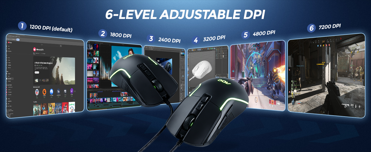 aoc wired gaming mouse